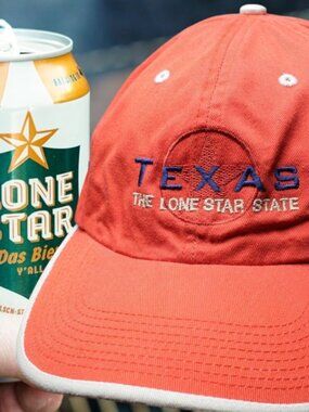 Houston Texas Hat Lone Star State America Orange Cap Long Horn
